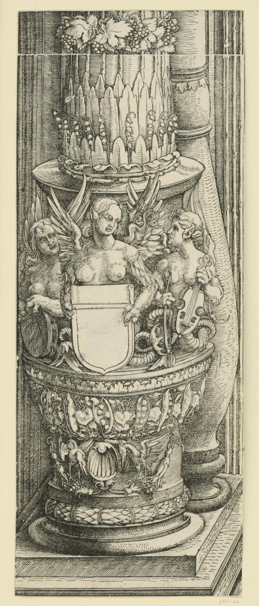 Der Triumphbogen des Kaisers Maximilian I. (Fragment v. 11): Die Basis der linken Mittelsäule