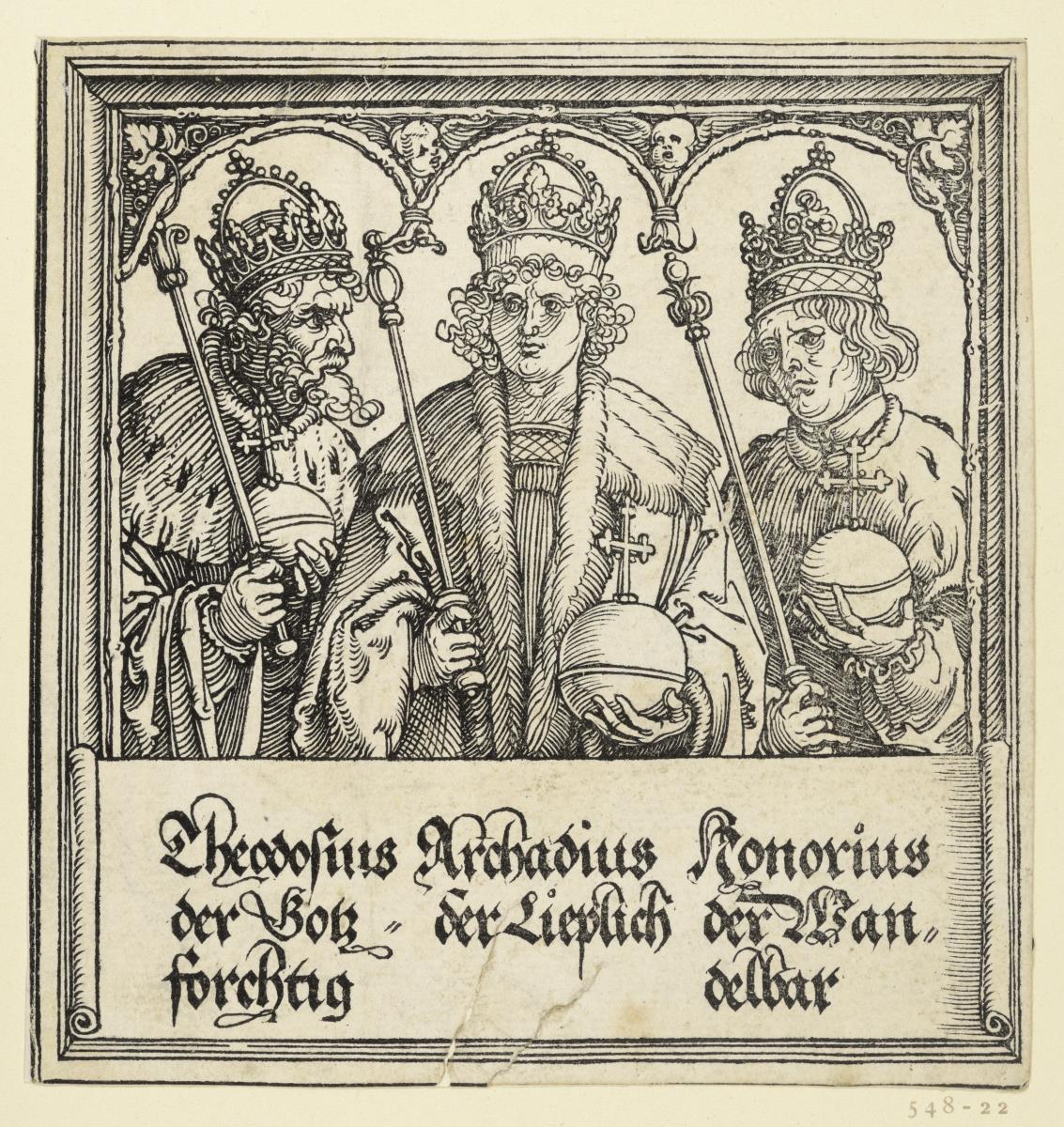 Der Triumphbogen des Kaisers Maximilian I. (Fragment v. 18): Das obere Kaiserrelief