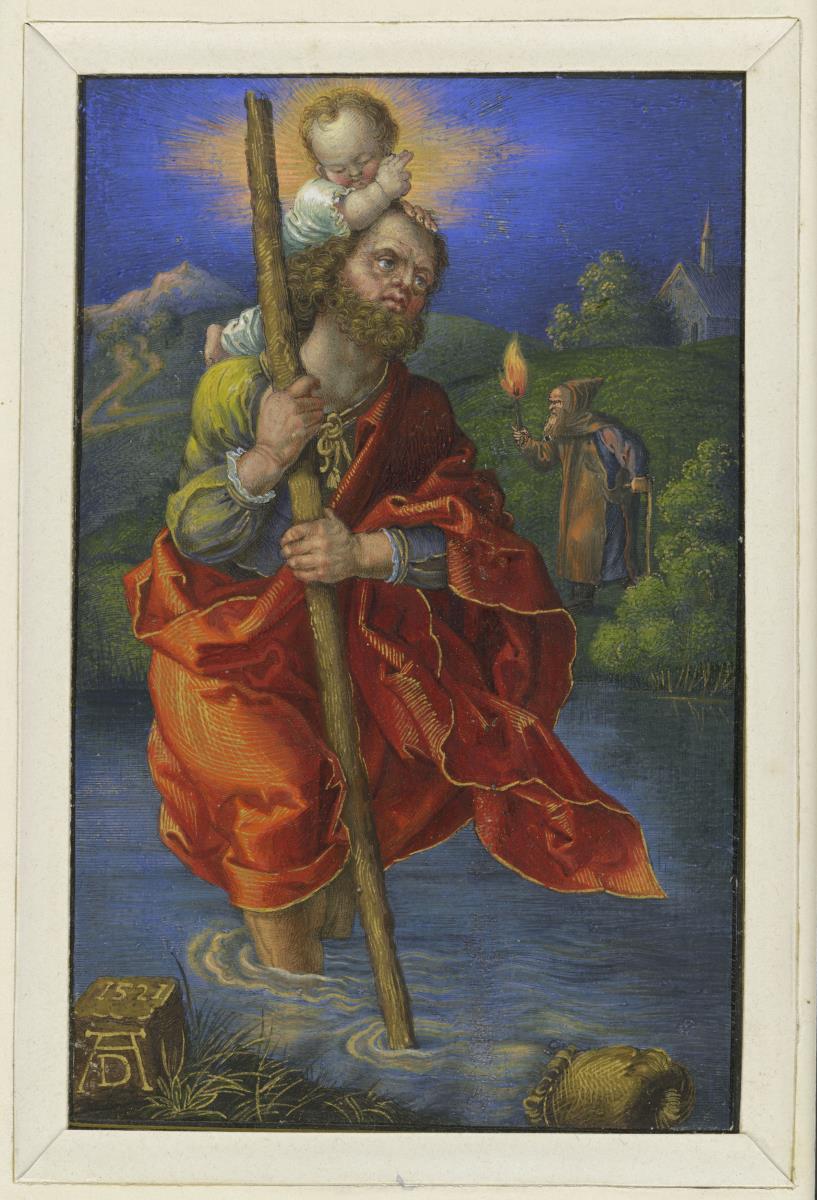 Heiliger Christophorus nach rechts gewandt