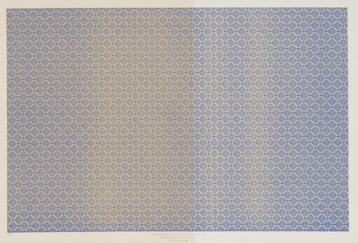 Walzendruckpapier (diagonales Gittermuster, nach alten Mustern)