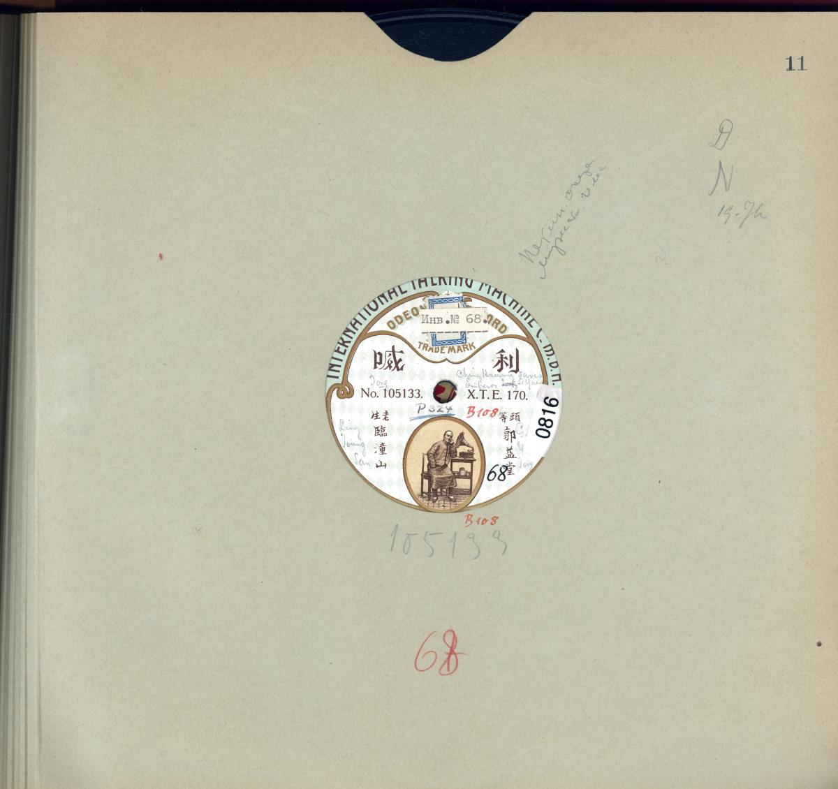Titel A:  Der Berg Líntóng (臨潼山); 
Titel B:  Jìzǐ - Shàngfén  (寄子上坟)