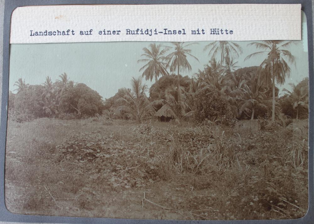 Landschaft auf einer Rufidji-Insel mit Hütte