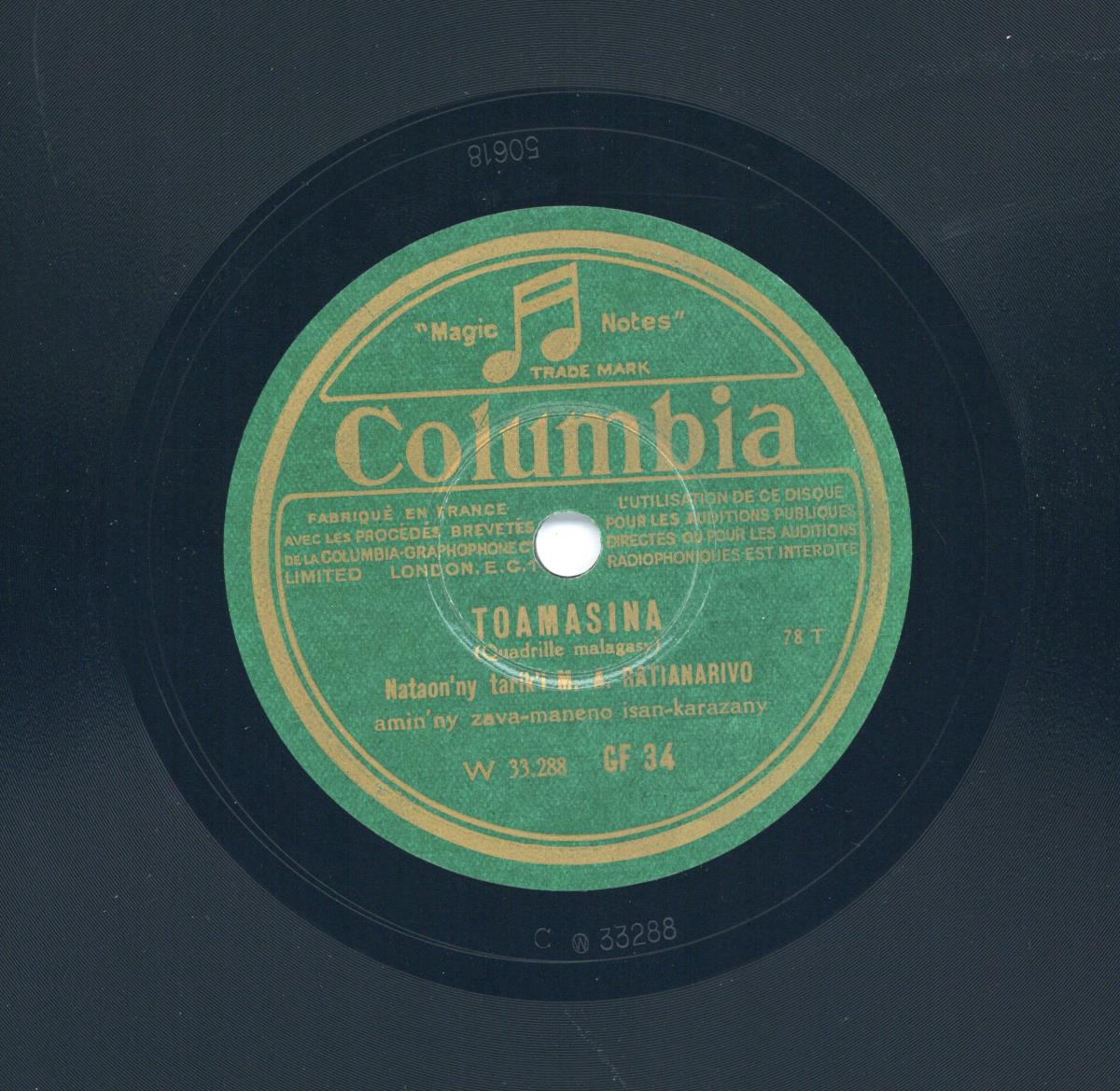 Titel A: Bemitaly (Hira sakaiava)
Titel B: Toamasina (Quadrille Malagasy)
