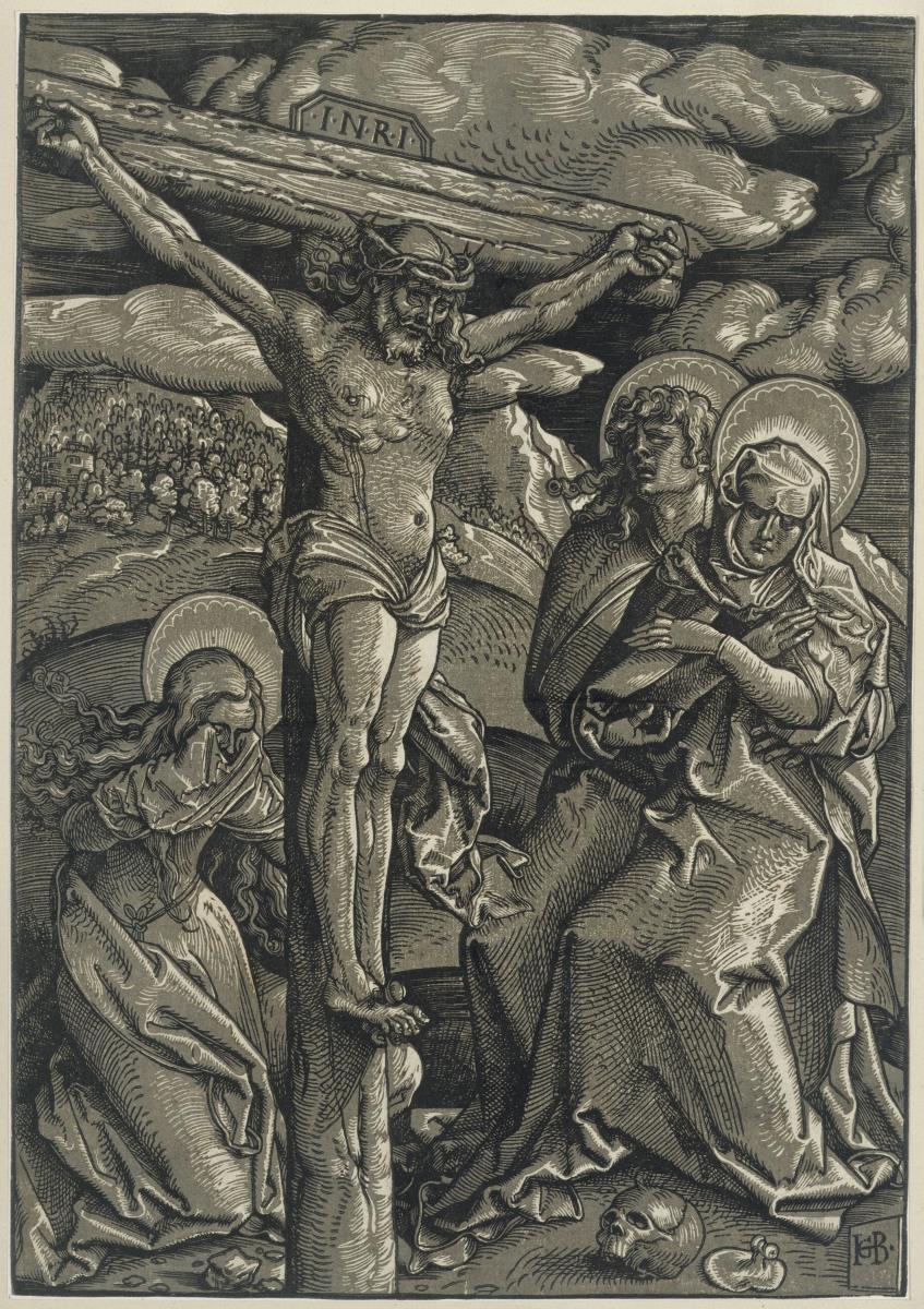 Christus am Kreuz mit Johannes, Maria und Maria Magdalena