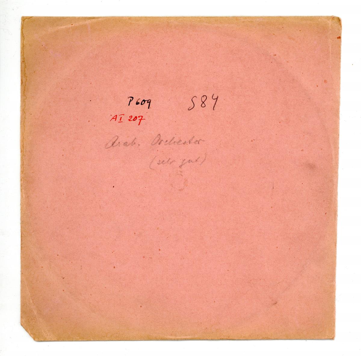 Titel A: [arab.]; [Tasche:] Arab. Orchester (sehr gut)
Titel B: nicht bespielt