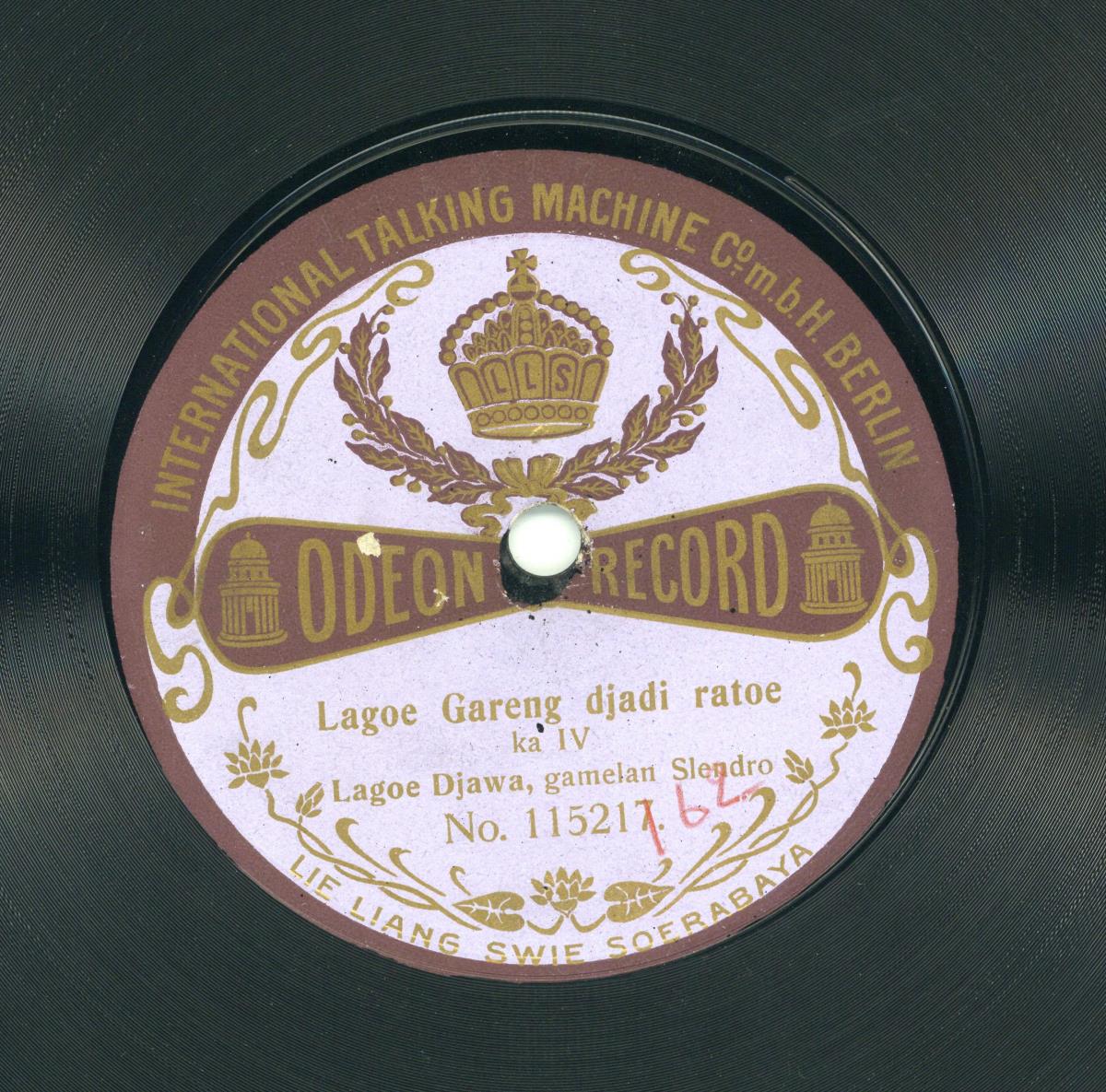 Titel A: Lagoe gareng djadi ratoe
Titel B: s.A.