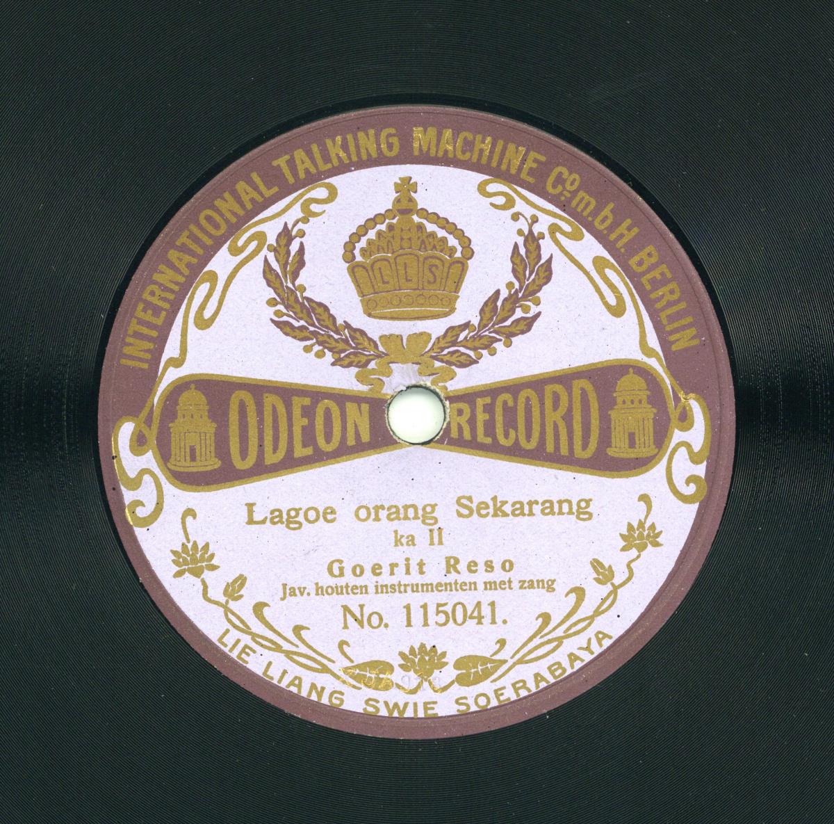 Titel A: Lagoe orang sekarang
Titel B: s. A.