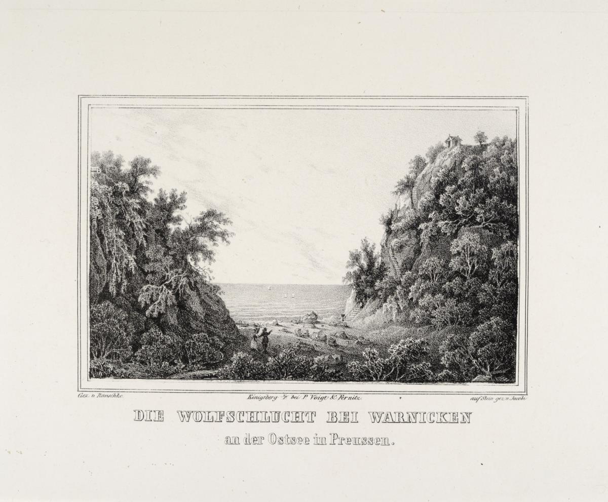 Die Wolfsschlucht in Warnicken an der Ostsee in Preußen