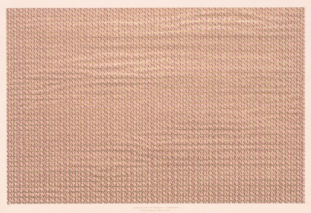 Walzendruckpapier mit Golddruck (geometrisches Muster)