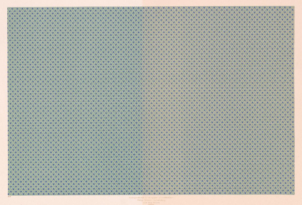 Walzendruckpapier (Sterne über kleinem Flächenmuster, nach alten Mustern)