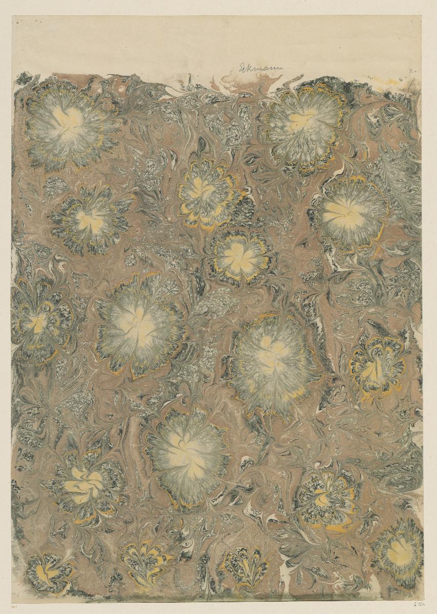 Marmorpapier (Blüten)