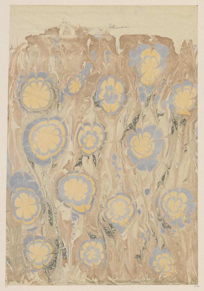 Marmorpapier (Blumen)