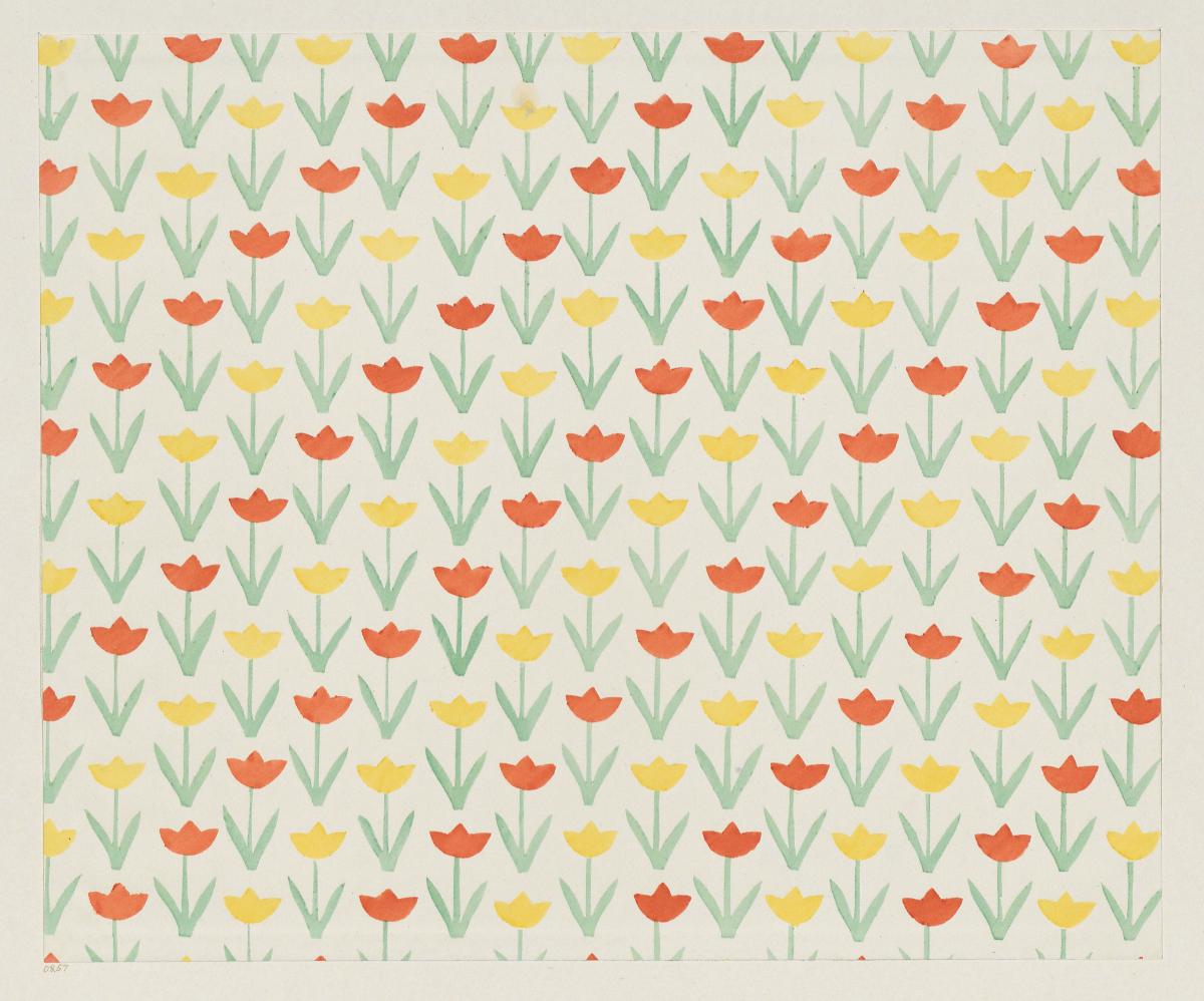 Lithografiertes Papier (Tulpen)