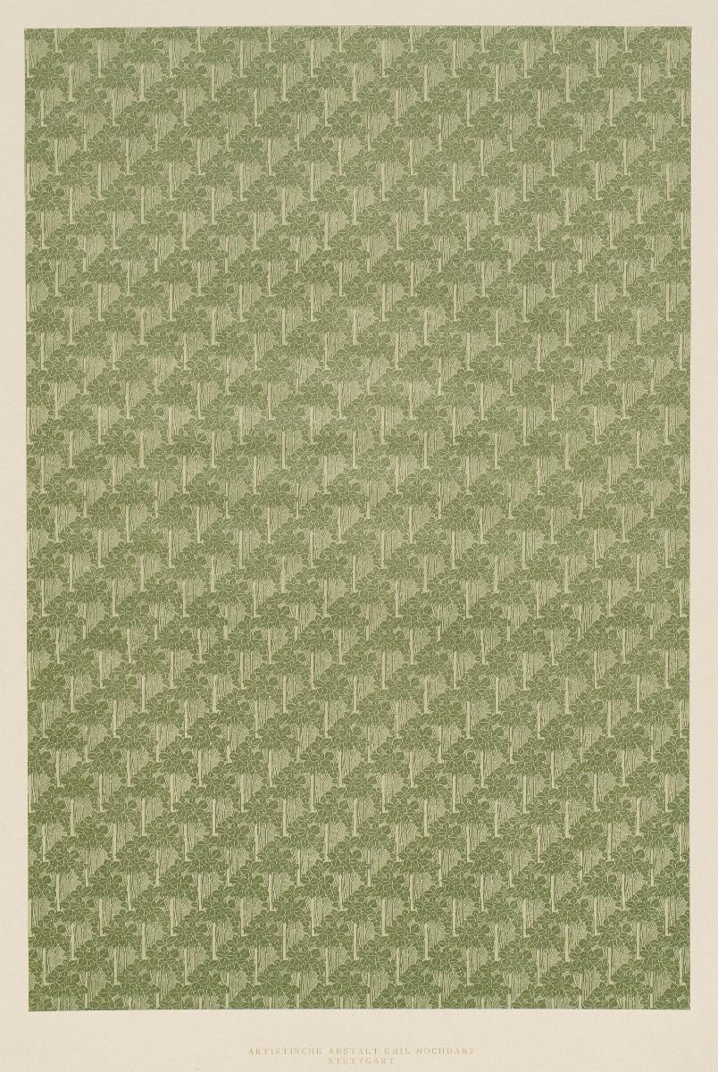 Lithografiertes Papier (florales Flächenmuster)