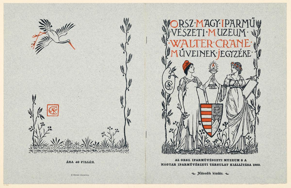 Umschlag zu dem Katalog Walter Crane Magyar Iparmüvészeti Múzeum