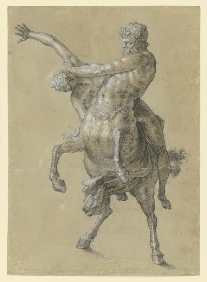 Bronzestatuette: Nessus und Deianira, Ansicht  von vorn
