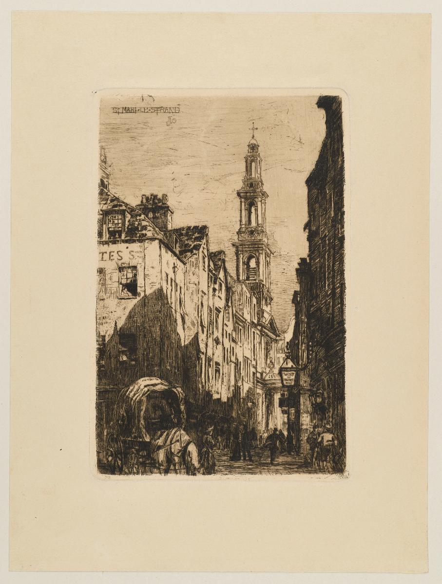 Reisestudien, London, Kirche St. Mari Le Strand