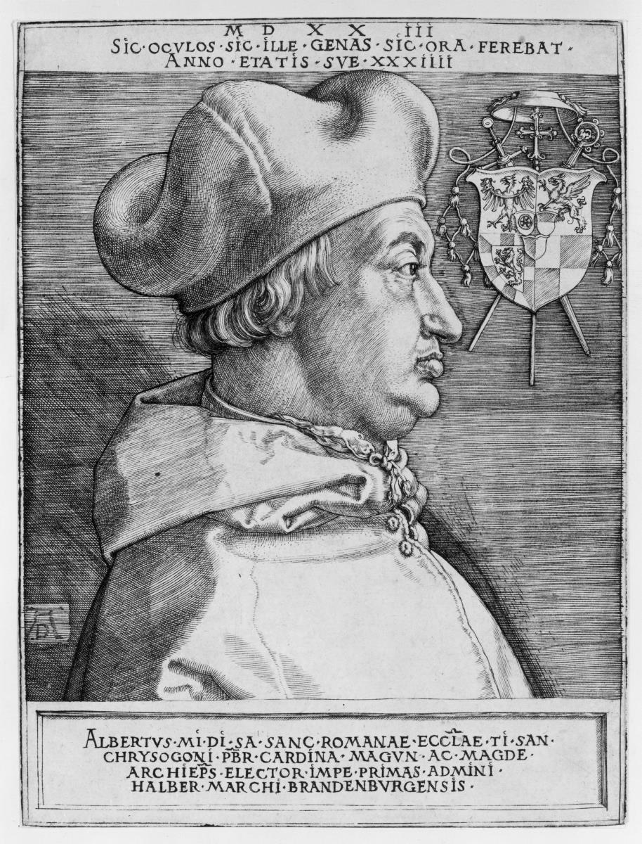 Porträt des Kardinals Albrecht von Brandenburg (Der große Kardinal)