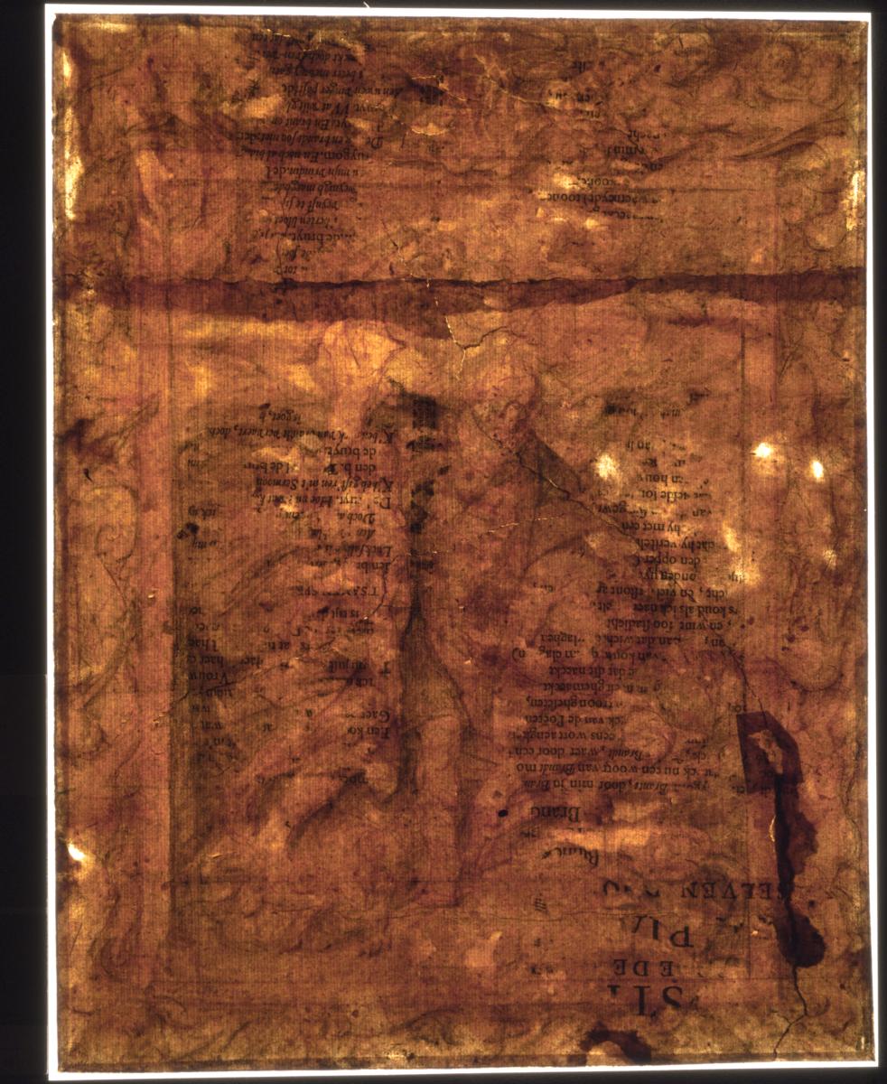 Die Opferung Isaaks (Gen. 22,1-12) in einer figürlichen Bordüre