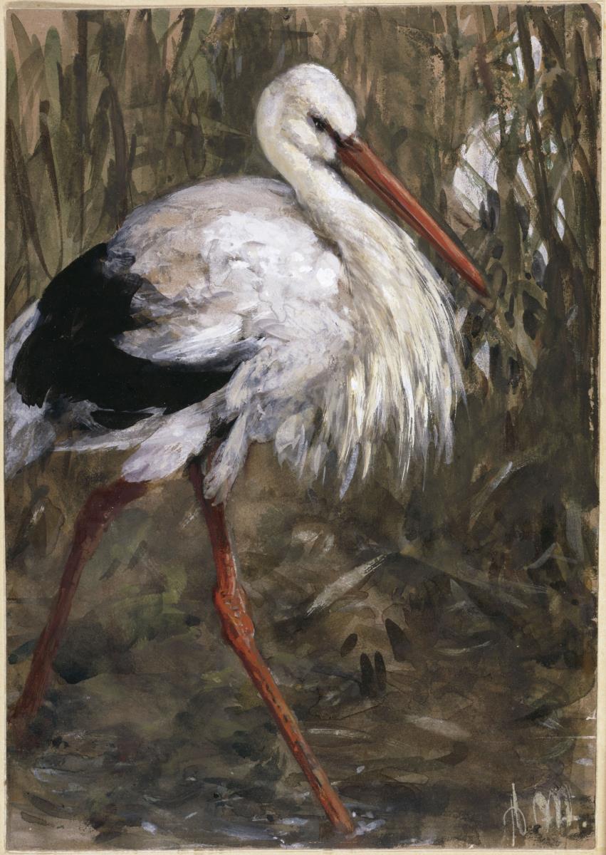 Der Storch im Schilf. Aus dem "Kinderalbum"