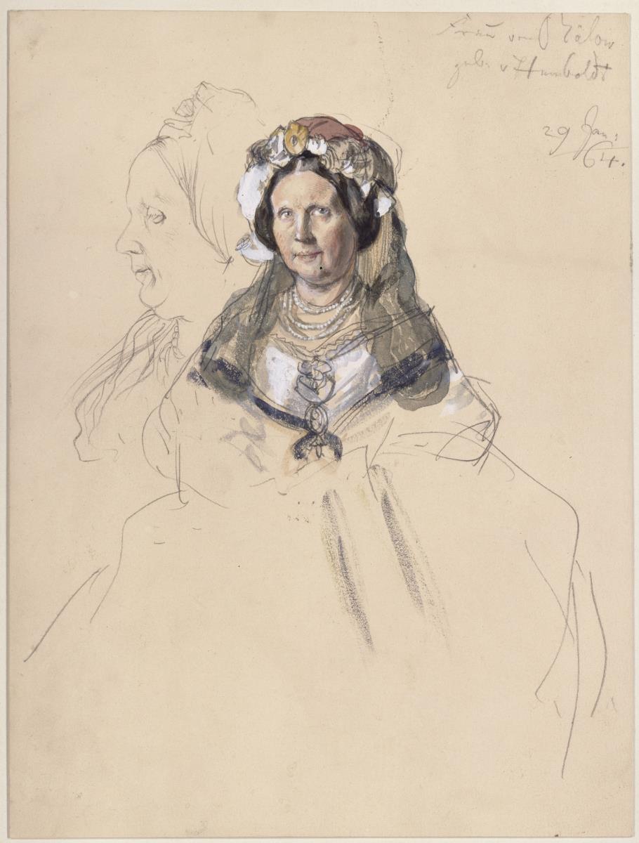 Frau von Bülow, geb. Humboldt. Studie zum Gemälde "Krönung Wilhelms I. in Königsberg"