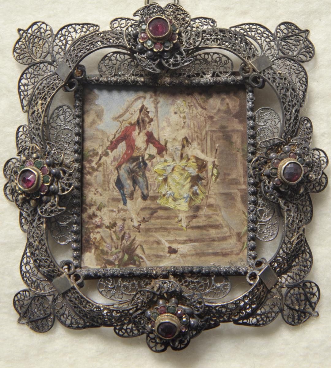 Rokokoszene. Miniatur aus der Sammlung Loewe