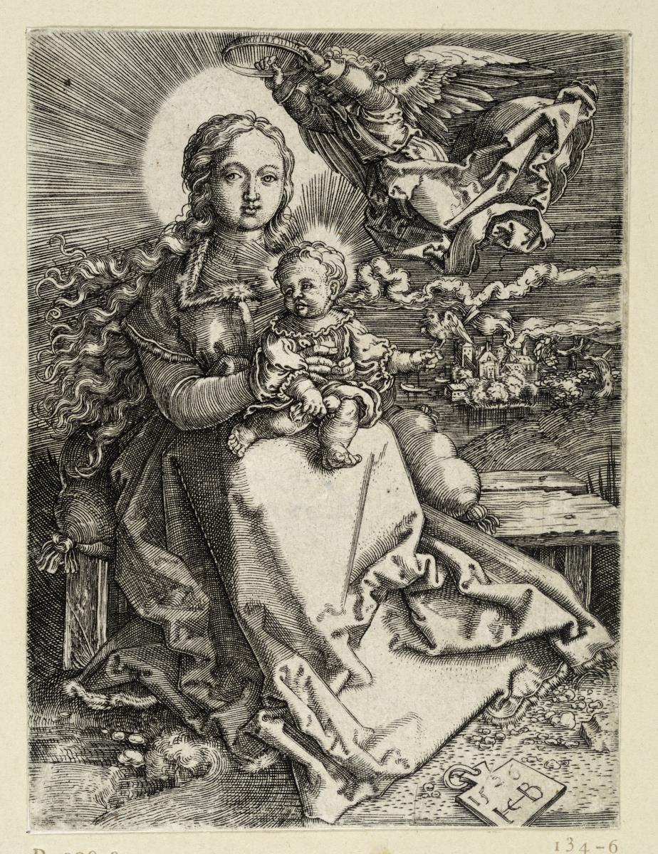 Maria, gekrönt von einem Engel
