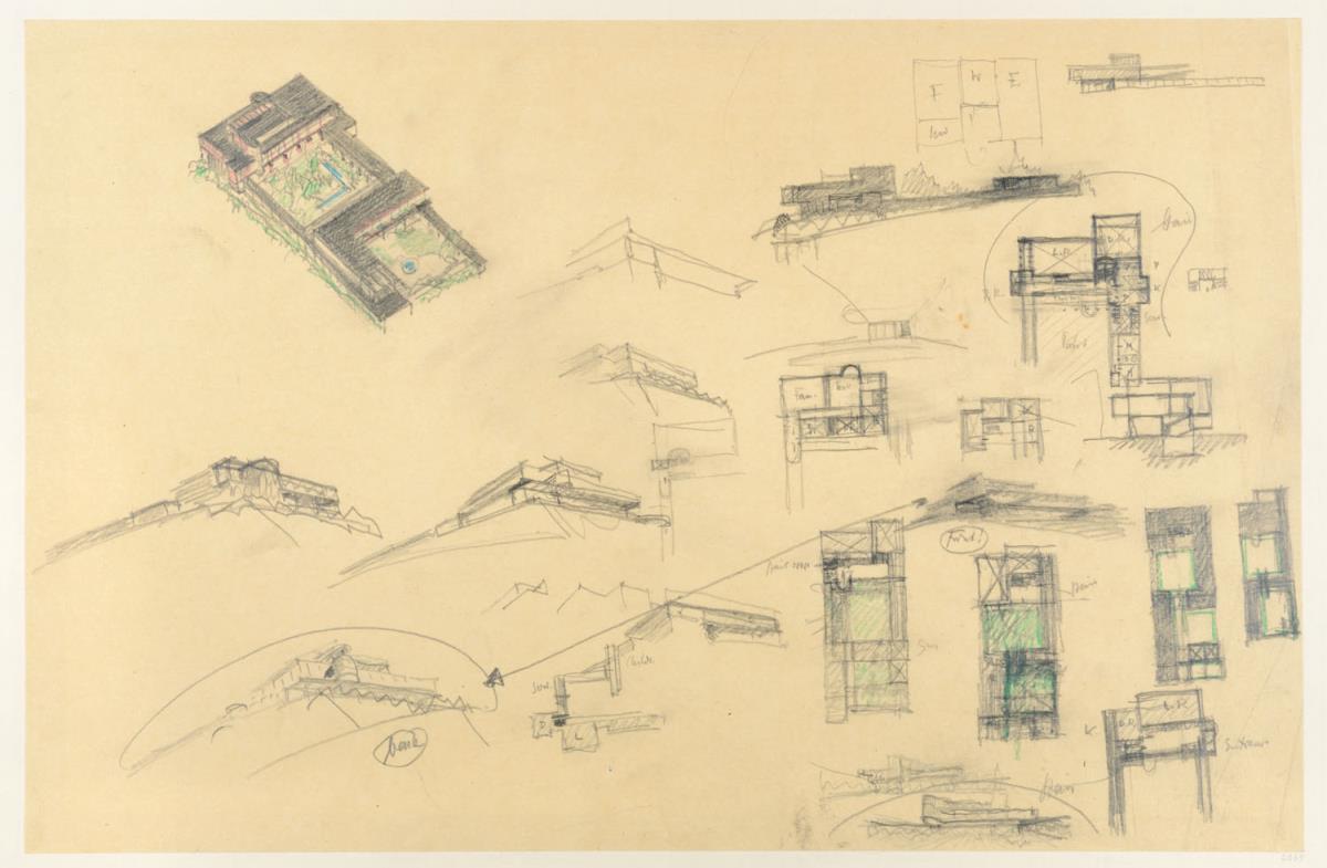 San Francisco, Haus Walter Haas, Grundrisse und Ansichten