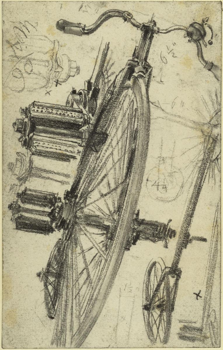 Studie nach einem Hochrad