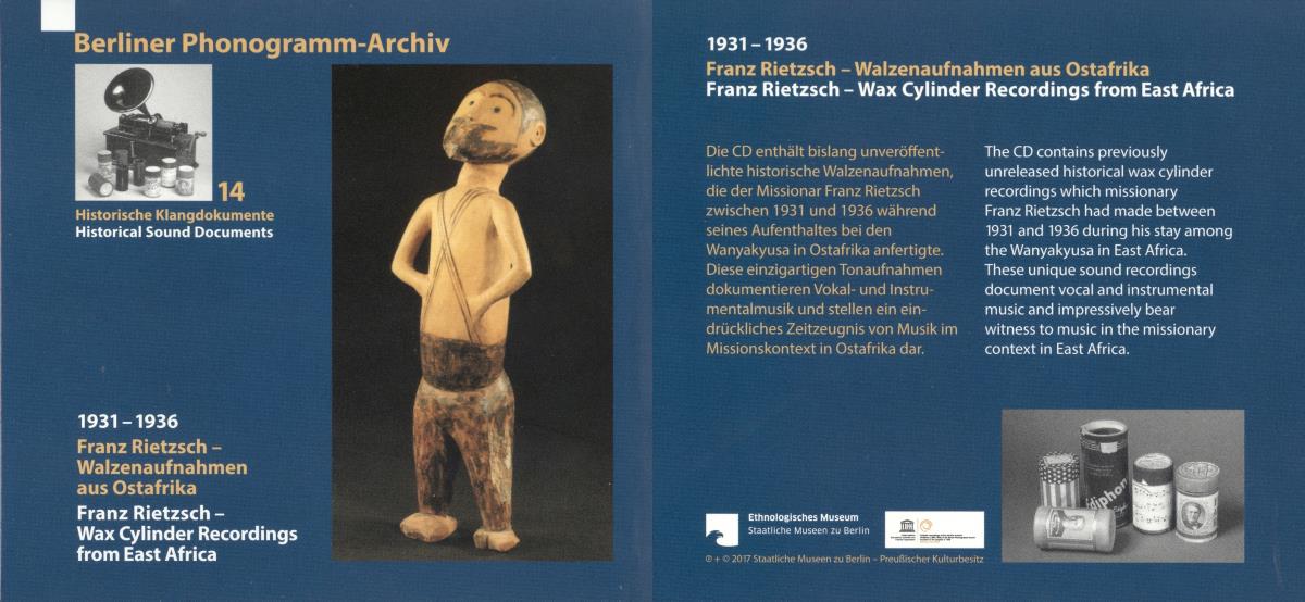 Franz Rietsch. Walzenaufnahmen aus Ostafrika. 1931 - 1936
