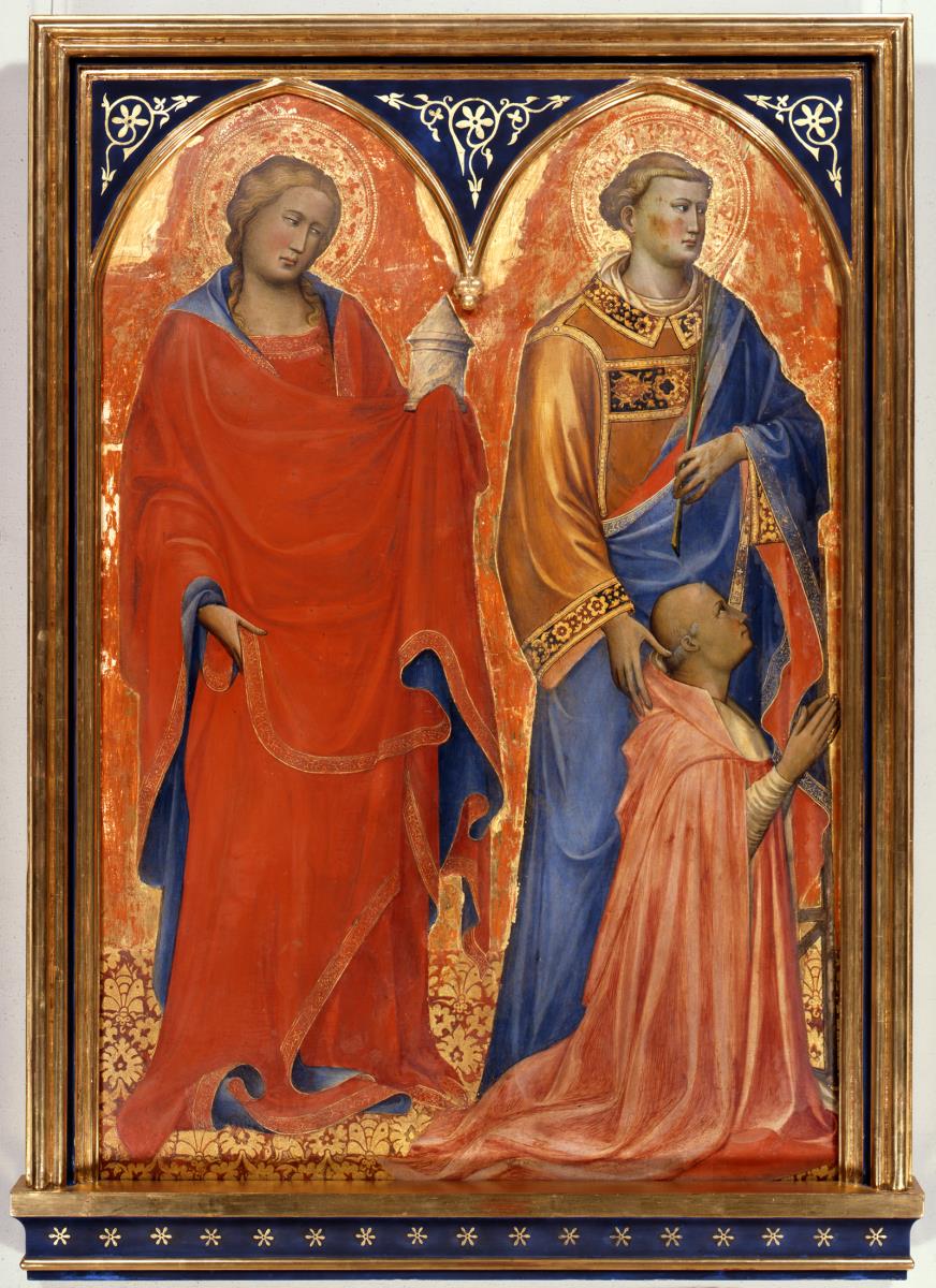 Die heilige Maria Magdalena, der heilige Laurentius und ein Stifter (Angelo Acciaiuoli)