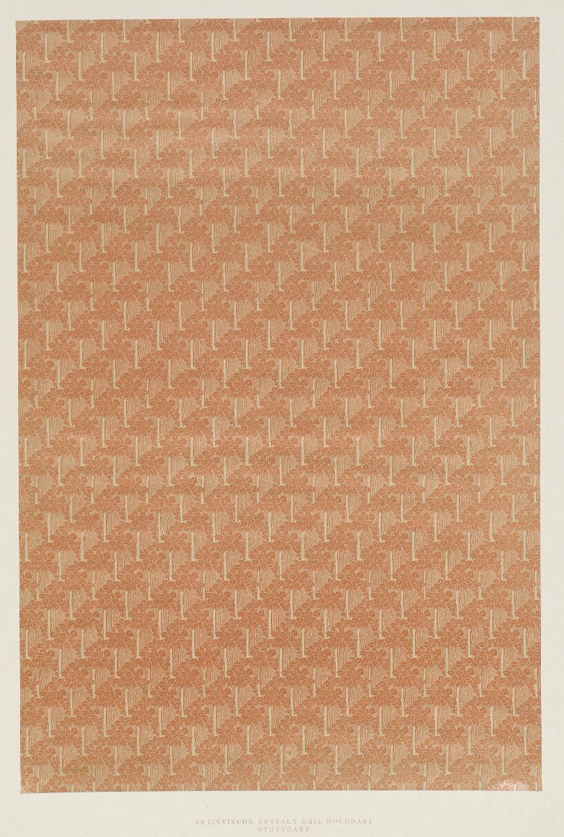 Lithografiertes Papier (florales Flächenmuster)