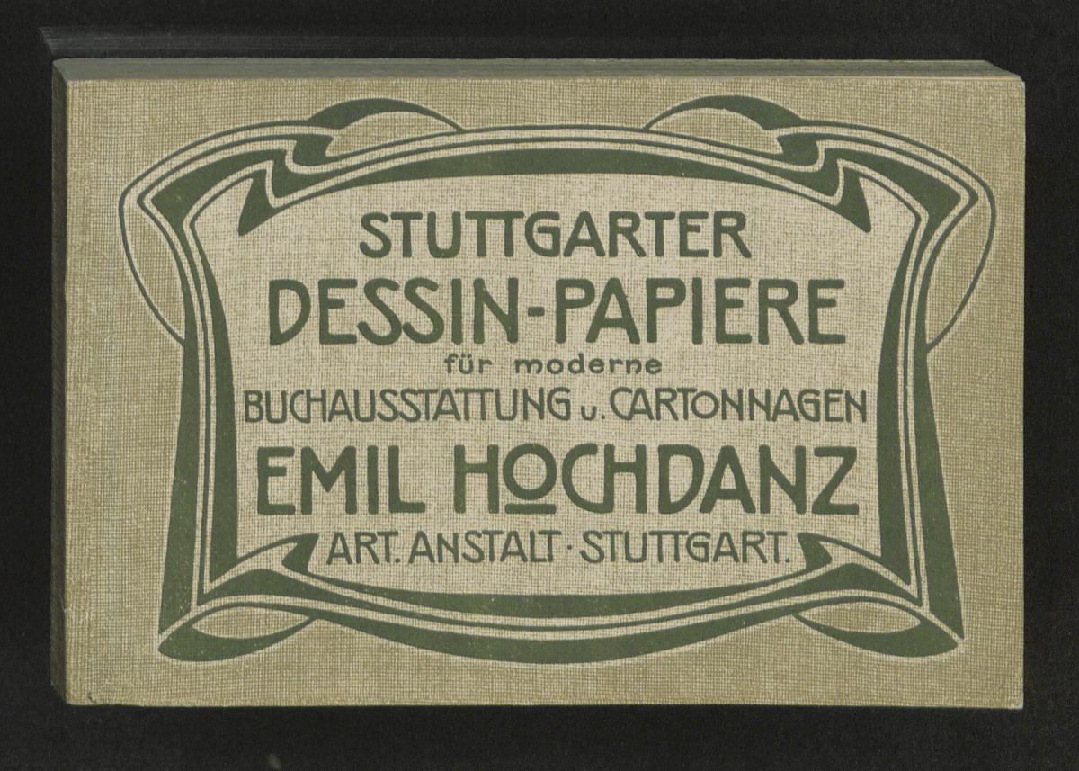 Stuttgarter Dessin-Papiere für moderne Buchausstattung u. Cartonnagen (Musterbuch mit originalen Proben Nr. 99 bis 409)
