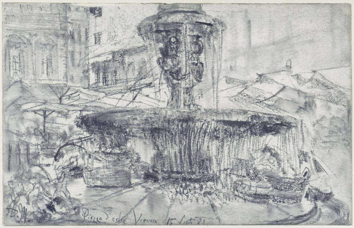 Brunnen auf der Piazza d'Erbe in Verona