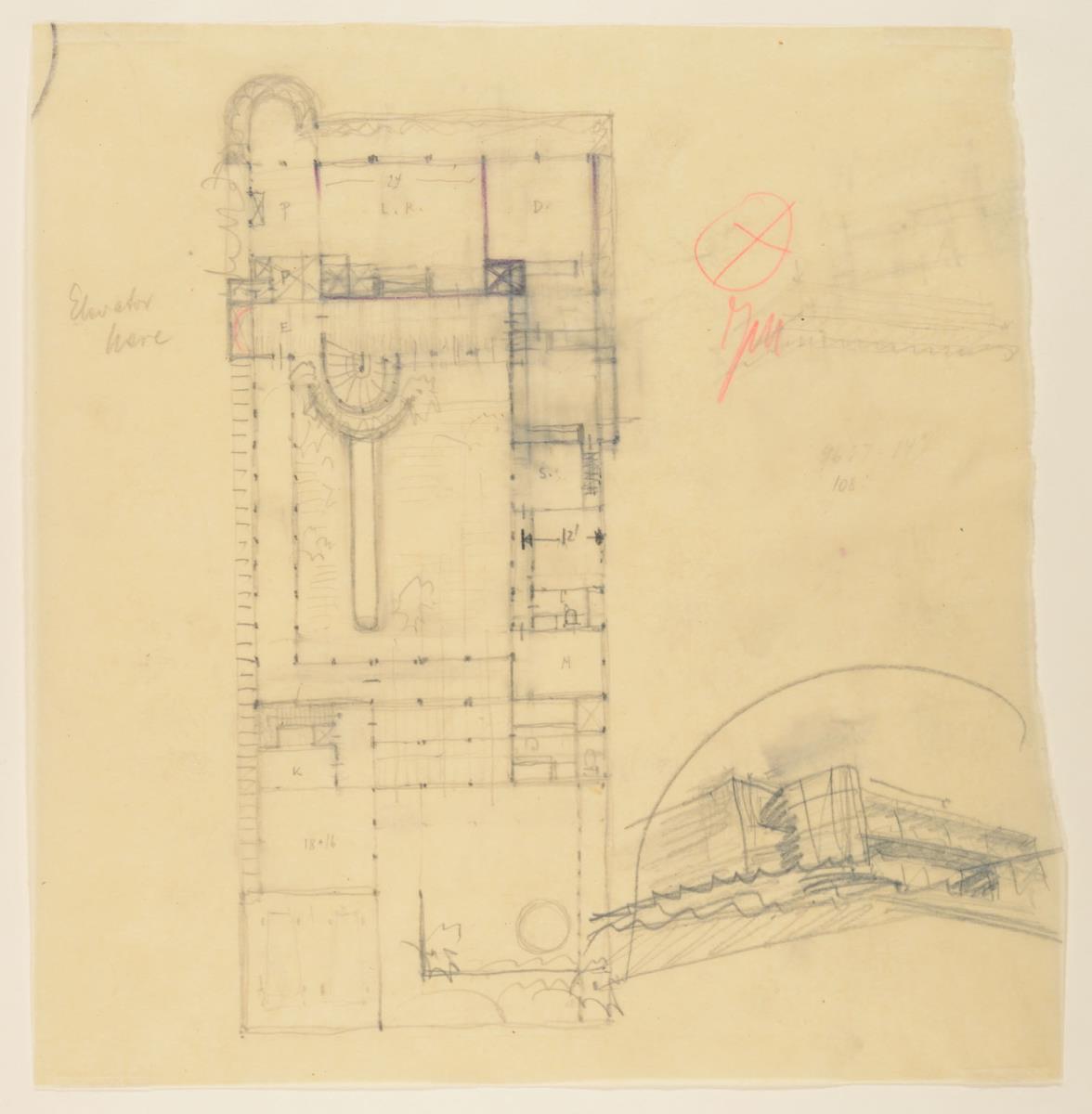 San Francisco, Haus Walter Haas, Grundriss, Ansicht