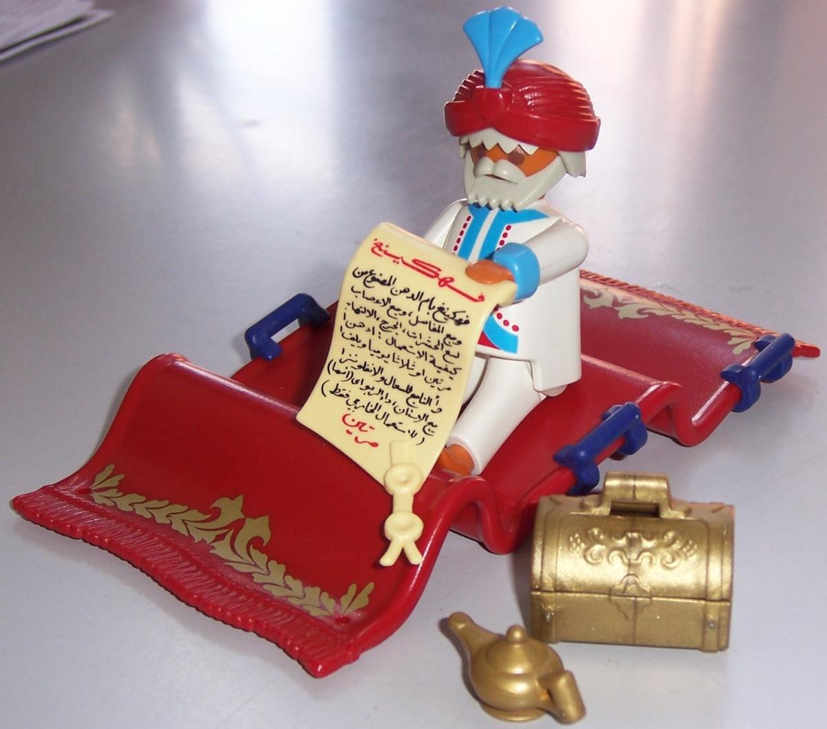 Fliegender Teppich mit Sultan.