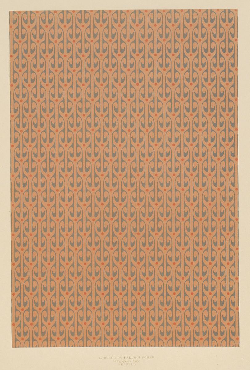 Lithografiertes Vorsatzpapier (ornamentales Flächenmuster)