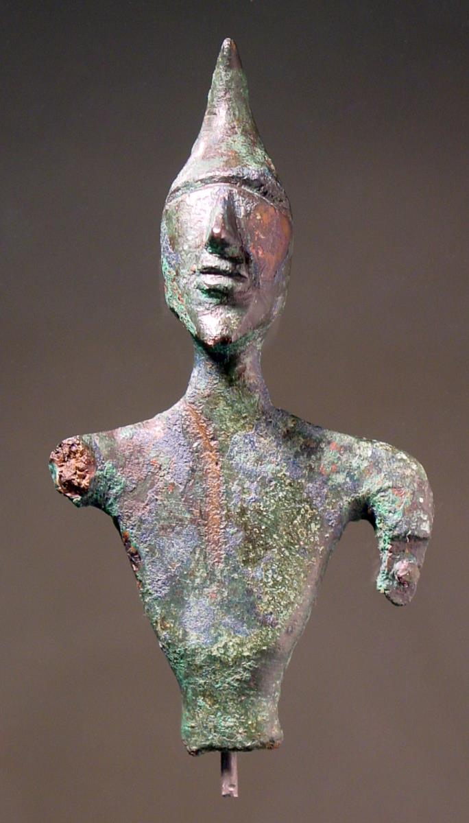 Oberkörperfragment einer geometrischen Kriegerstatuette