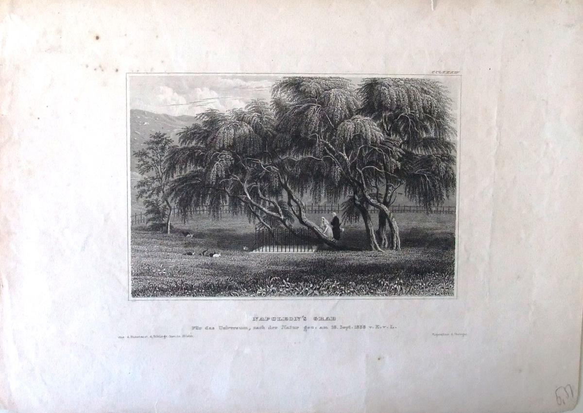 Napoleon's Grab. Für das Universum, nach der Natur, gez. am 16. Sept. 1838 v. E. v. L.