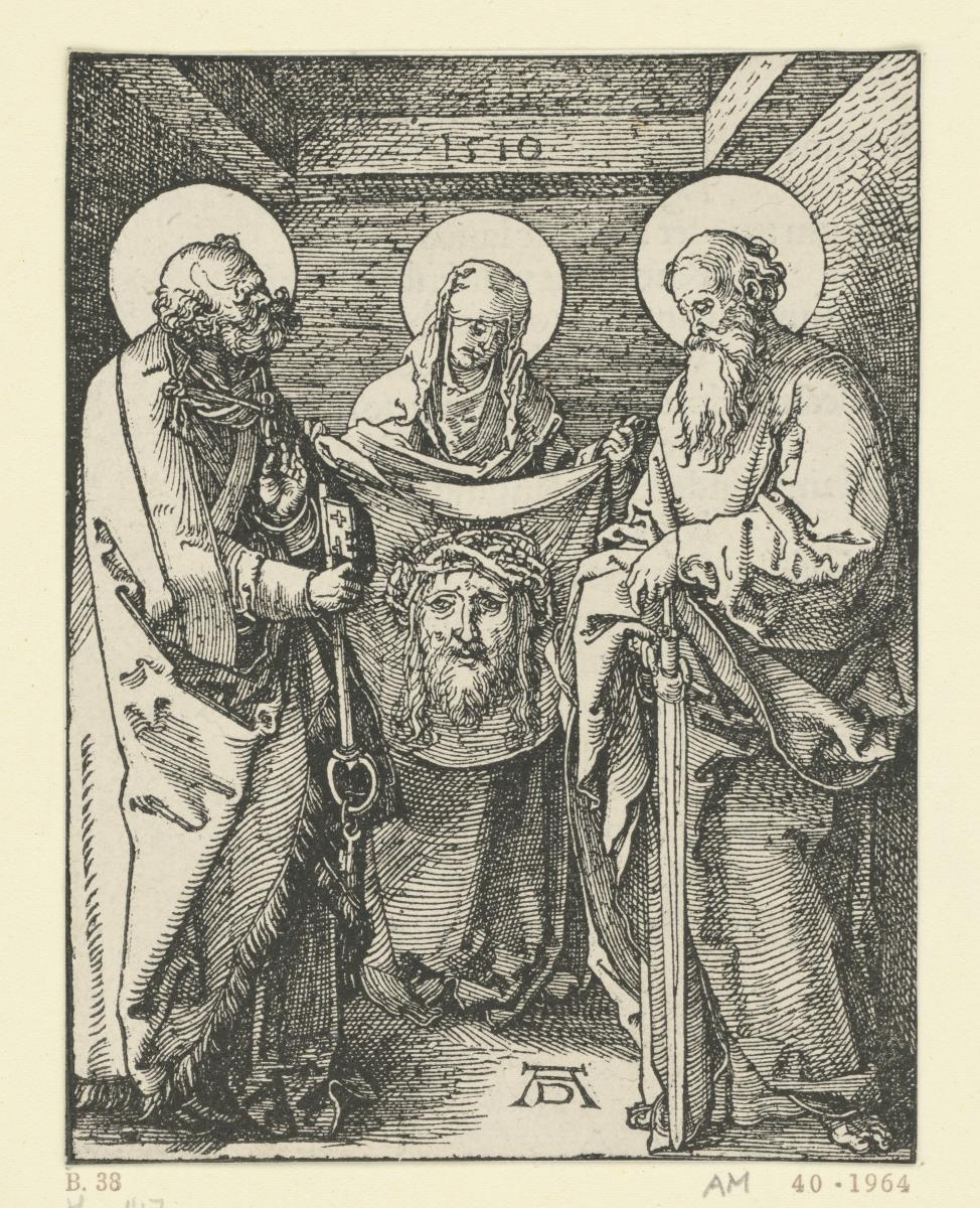 Veronika zwischen den Heiligen Petrus und Paulus (Kleine Passion)