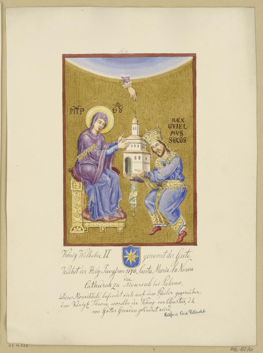 Aufnahme eines Mosaiks in der Kathedrale von Monreale