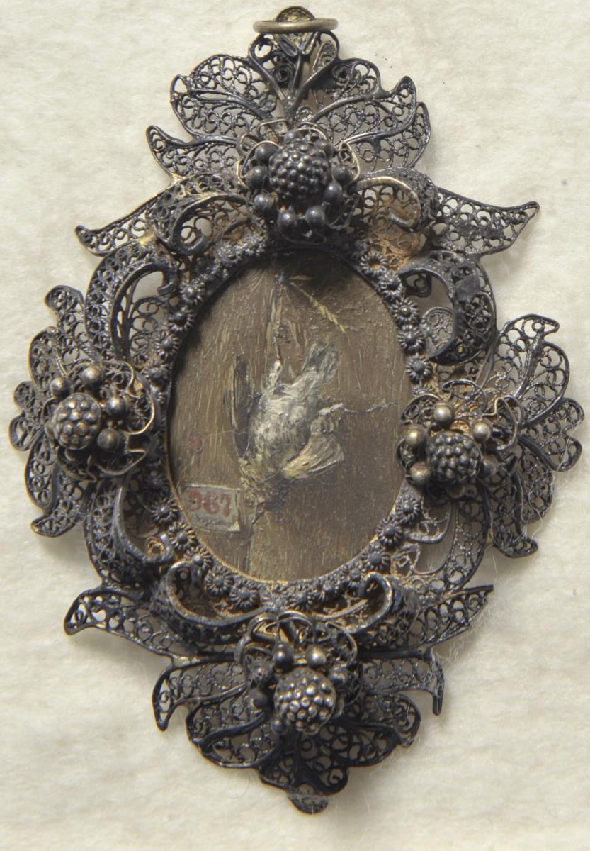 Toter Vogel. Miniatur aus der Sammlung Loewe