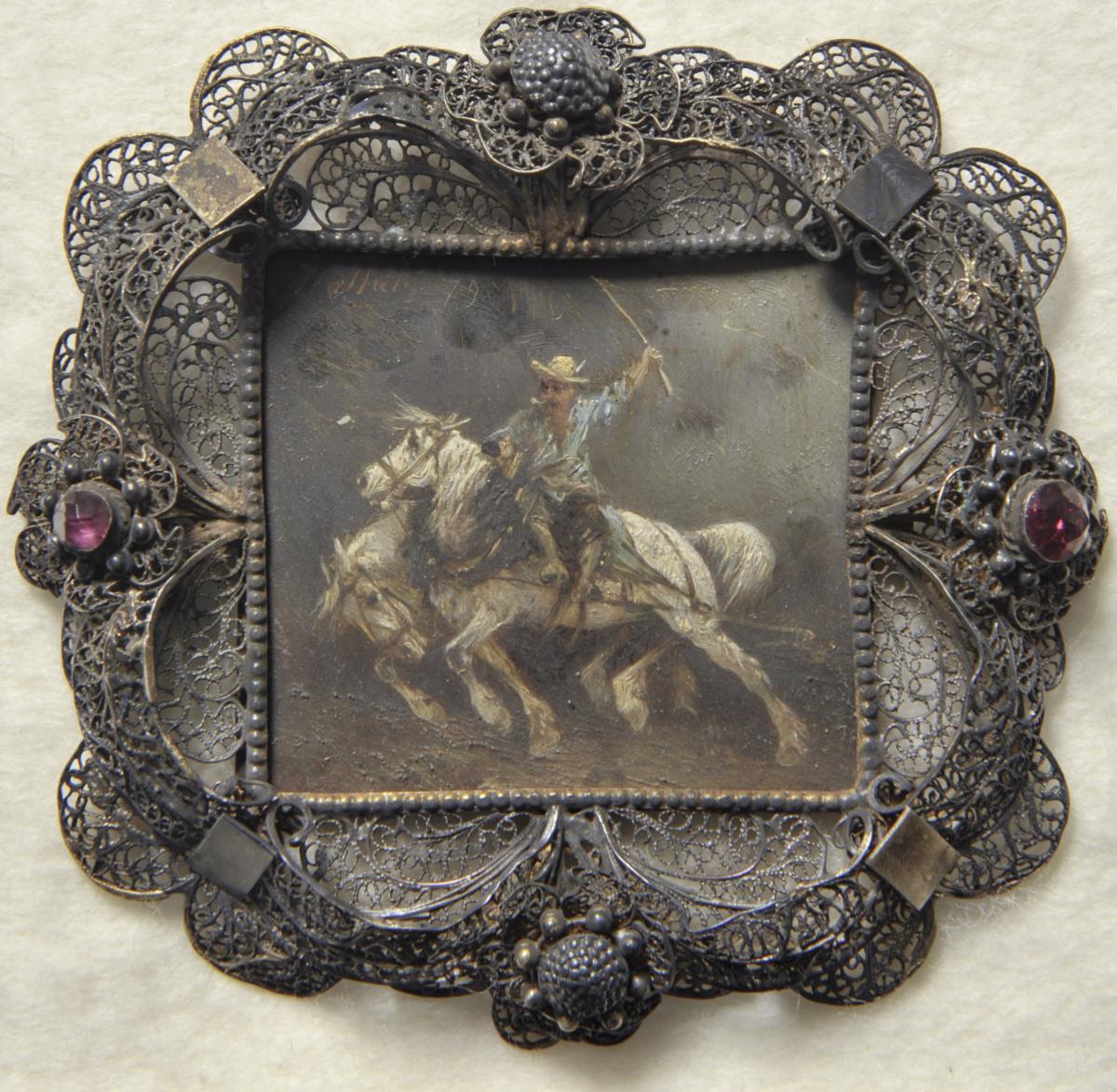 Fahrt im Gewittersturm. Miniatur aus der Sammlung Loewe