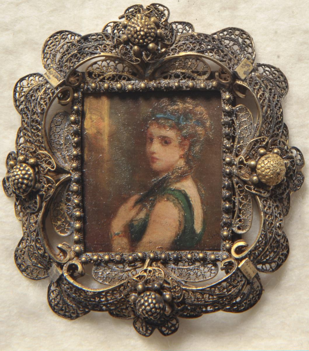Frauenbildnis. Miniatur aus der Sammlung Loewe