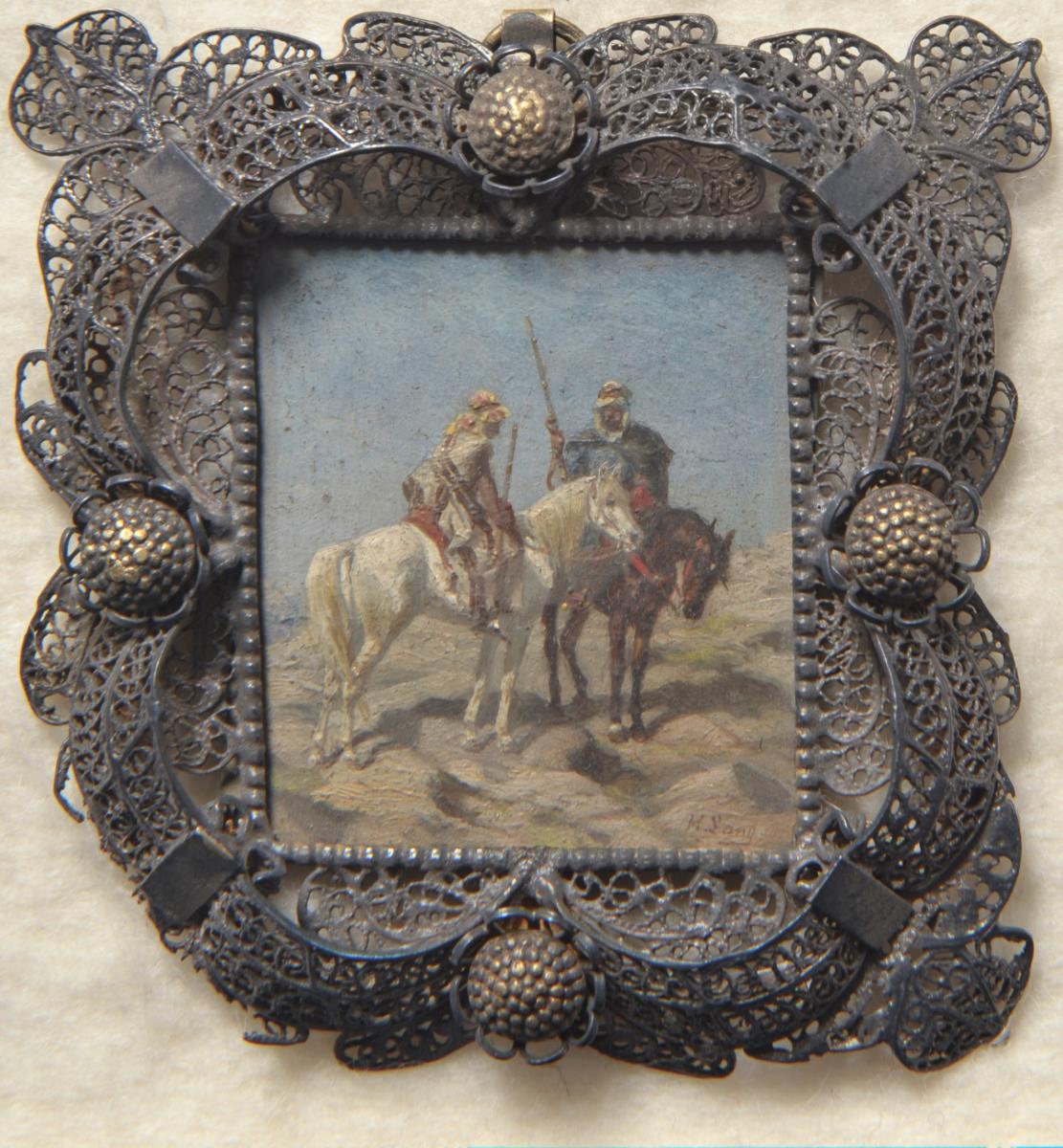 Ritt in der Wüste. Miniatur aus der Sammlung Loewe