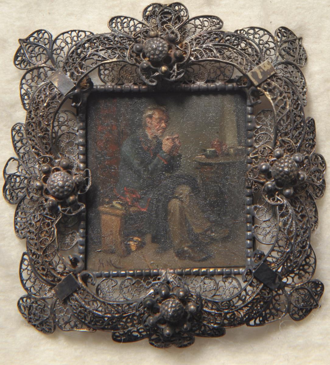 Schneider bei der Arbeit. Miniatur aus der Sammlung Loewe
