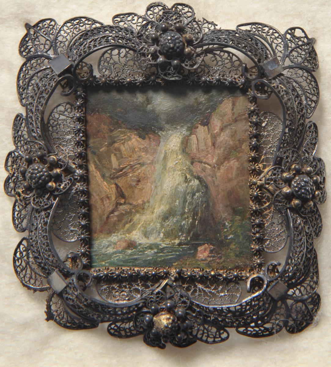 Wasserfall. Miniatur aus der Sammlung Loewe