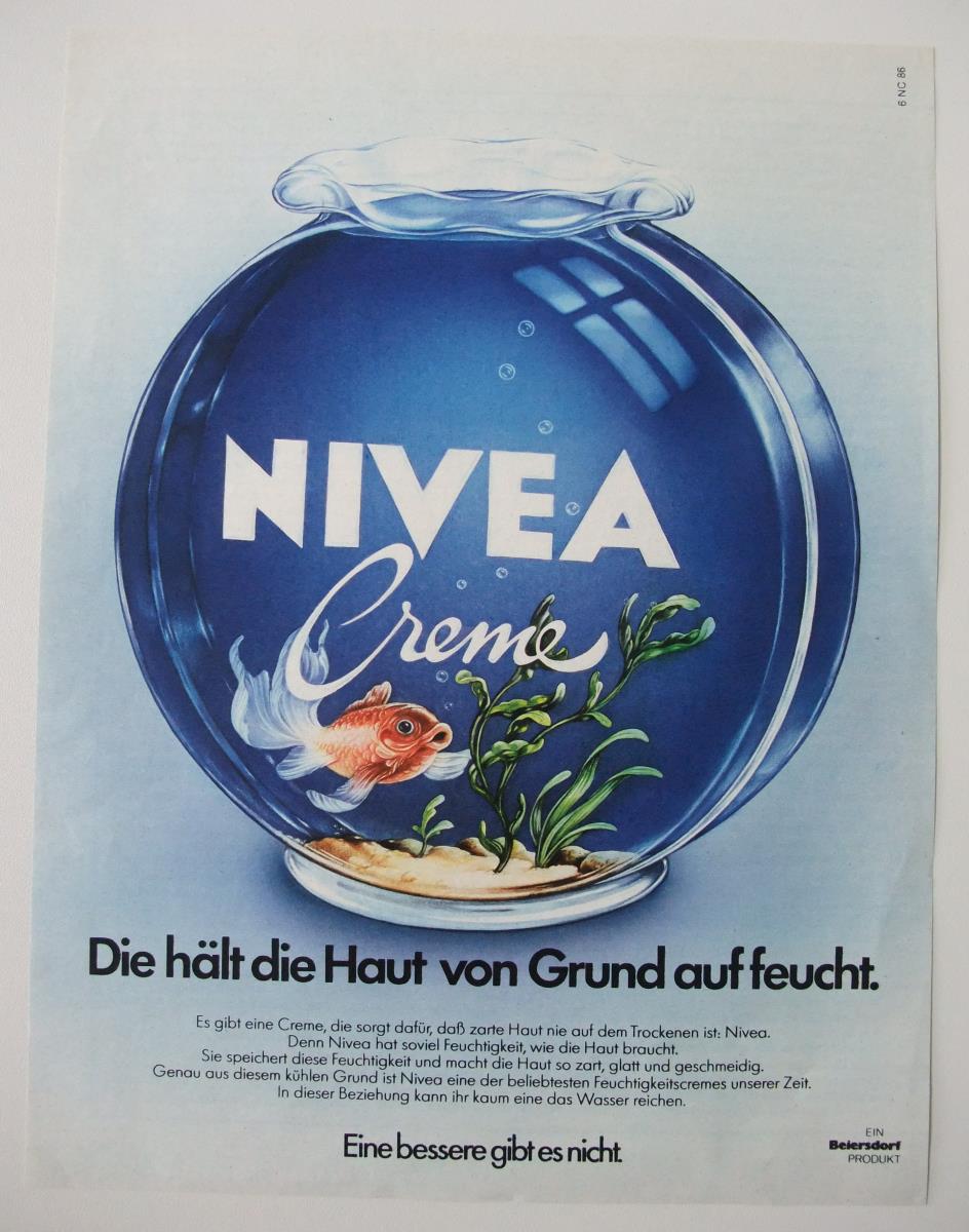 Nivea-Creme "Die hält die Haut von Grund auf feucht."
