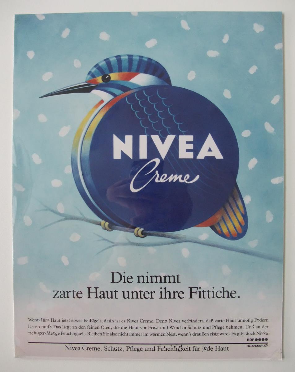 Nivea-Creme "Die nimmt zarte Haut unter ihre Fittiche."