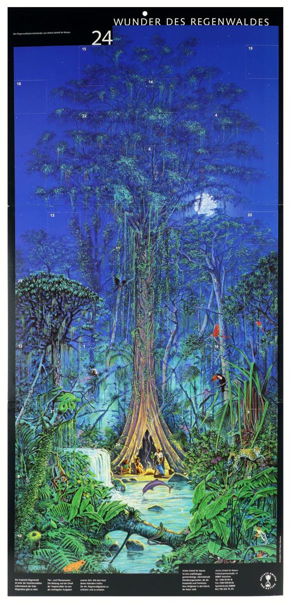 Der Regenwaldadventskalender von Artists United for Nature. 24 Wunder des Regenwaldes.